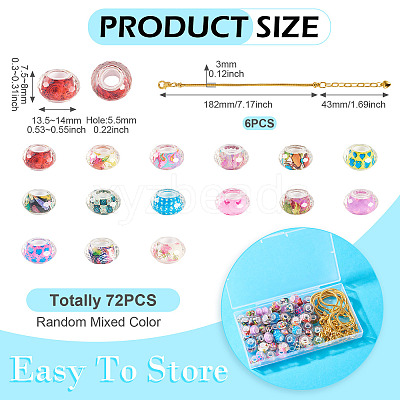 DIY European Bracelete Making Kits DIY-TA0012-17G-1