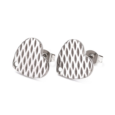 Non-Tarnish 304 Stainless Steel Stud Earring Findings STAS-I183-04B-P-1