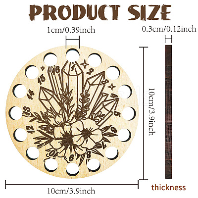 16-Position Wood Embroidery Thread Storage Trays TOOL-WH0056-033-1