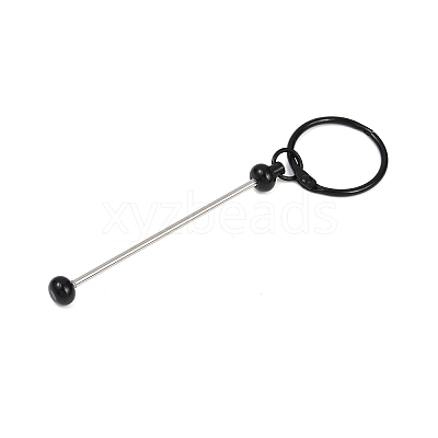 Iron Bar Beadable Keychain Clasps AJEW-R004-02EB-1