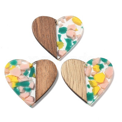 Resin and Walnut Pendants FIND-R051-09D-1