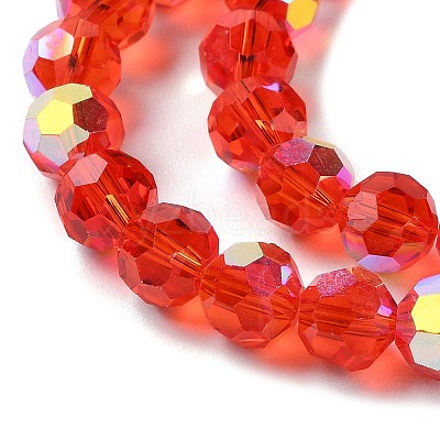 Electroplate Glass Beads Strands GLAA-Q099-E01-06-1