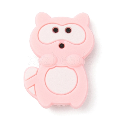 Raccoon Silicone Beads SIL-WH0002-84C-1