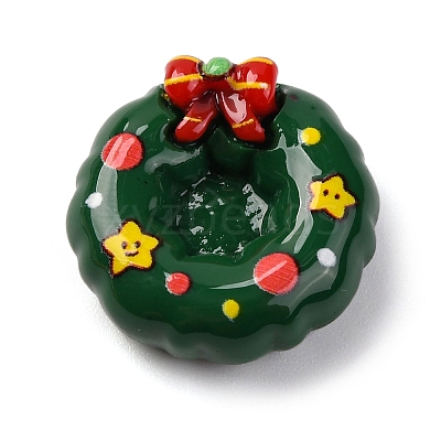 Colorful Christmas Theme Resin Cabochons RESI-R451-01E-1