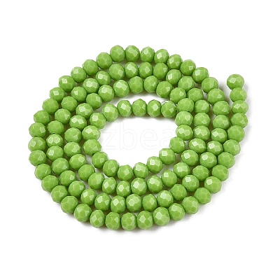 Opaque Solid Color Imitation Jade Glass Beads Strands EGLA-A044-P4mm-D30-1