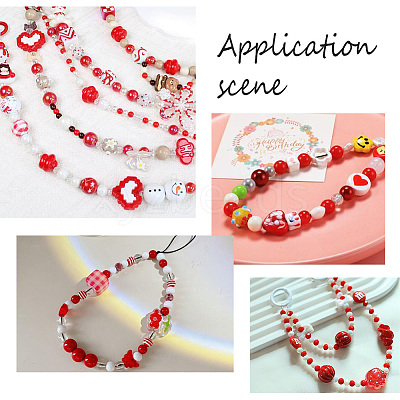80G DIY Acrylic Beads & Pendants Mobile Phone Wrist Strap Making Finding Kit MACR-GO0001-08A-1