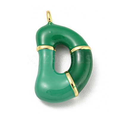 Brass Enamel Pendants KK-E093-03G-D-1