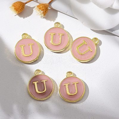 Golden Plated Alloy Enamel Charms ENAM-S118-07U-1