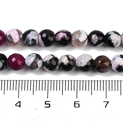 Natural Fire Crackle Agate Beads Strands G-C082-A01-30-1