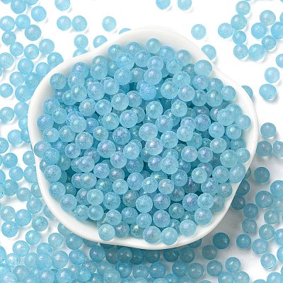 Luminous Glow in the Dark Transparent Glass Round Beads GLAA-F124-B07-1
