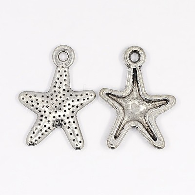 Tibetan Style Alloy Starfish/Sea Stars Charms LF0463Y-1