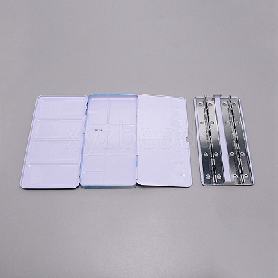 Iron Empty Watercolor Tin Box Palette Paint Case CON-WH0081-21B-1