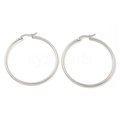 Tarnish Resistant 304 Stainless Steel Big Hoop Earrings X-EJEW-F105-06P-1