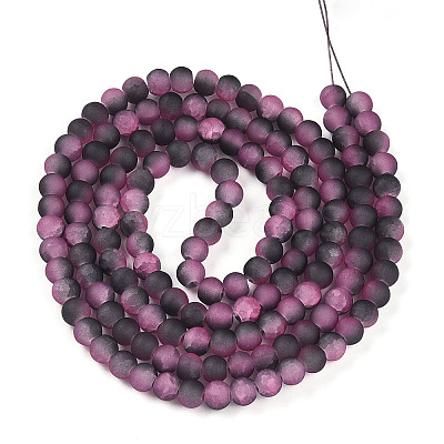 Crackle Glass Beads Strands GLAA-N009-6mm-09-1