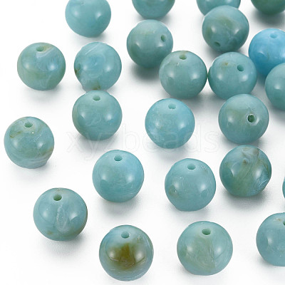 Round Imitation Gemstone Acrylic Beads OACR-R029-12mm-06-1
