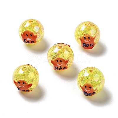 AB Color Transparent Crackle Acrylic Round Beads LS-OACR-A013-03C-1