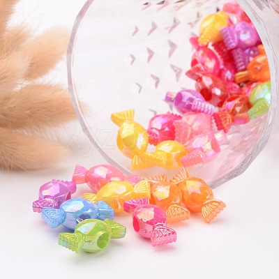 Plating Acrylic Beads PPDL021Y-1