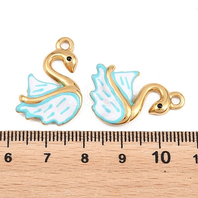 304 Stainless Steel Enamel Pendants STAS-G398-20G-03-1