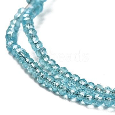 Electroplate Glass Faceted Rondelle Beads Strands EGLA-D020-3x2mm-M-1