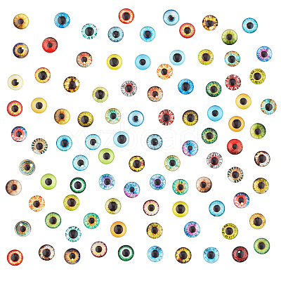 Flat Back Glass Cabochons GGLA-PH0007-93A-1