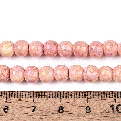 Baking Paint Glass Beads Strands DGLA-N016-6mm-01-1