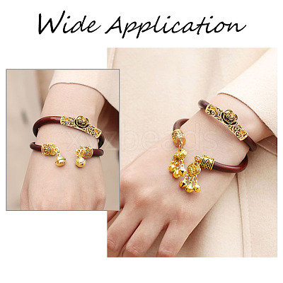 20Pcs Tibetan Style Alloy Curved Tube Beads FIND-DC0002-41-1