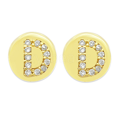 Brass Micro Pave Clear Cubic Zirconia Beads KK-T030-LA843-DX3-1