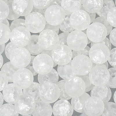2Strands Crackle Glass Beads Strands GLAA-LT0001-01C-1