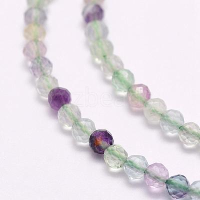 Natural Fluorite Beads Strands G-F509-38-4mm-1