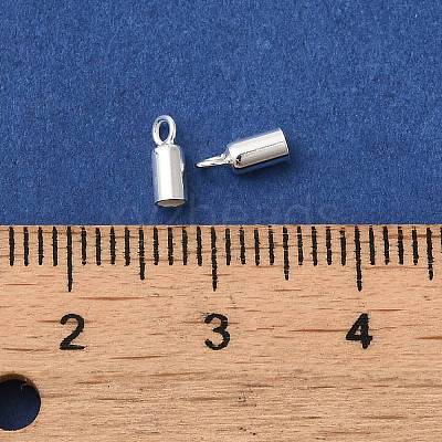 925 Sterling Silver Cord Ends STER-F032-09S-1.8mm-1