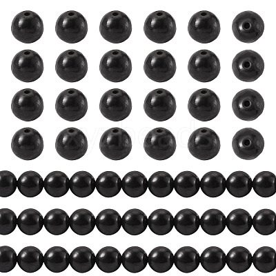 1 Strand Natural Shungite Beads Strands G-TA0003-34C-1