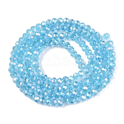 Electroplate Glass Beads Strands EGLA-A044-T2mm-B08-1