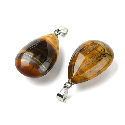 Natural Tiger Eye Pendants GG-K002-09T-1