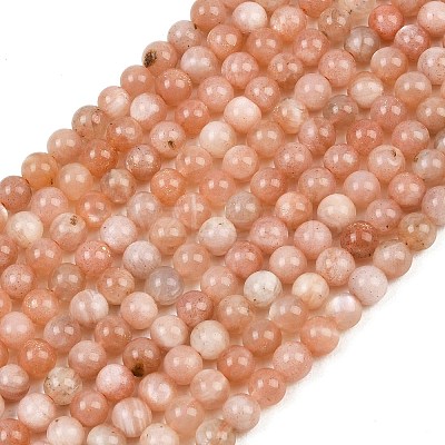 Round Natural Multi-Moonstone Beads Strands G-I176-09-6mm-1