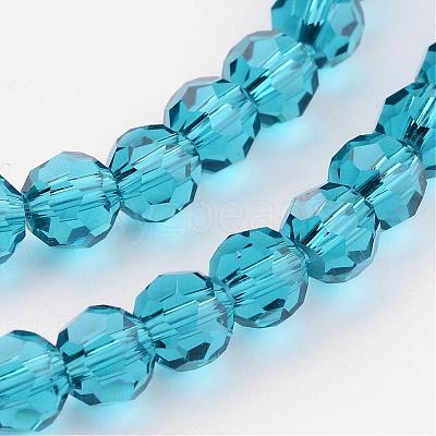 Transparent Glass Bead Strands GLAA-G013-8mm-51-1