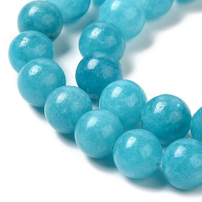 Natural Dyed White Jade Beads Strands G-M402-C03-03-1