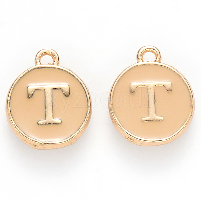 Golden Plated Alloy Enamel Charms ENAM-S118-06T-1