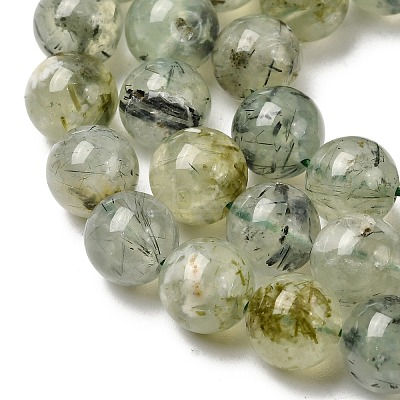Natural Prehnite Beads Strands G-G457-8mm-03-1