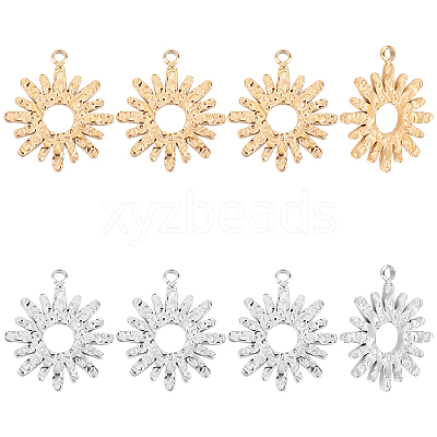 8Pcs 2 Styles 304 Stainless Steel Charms STAS-UN0035-77-1