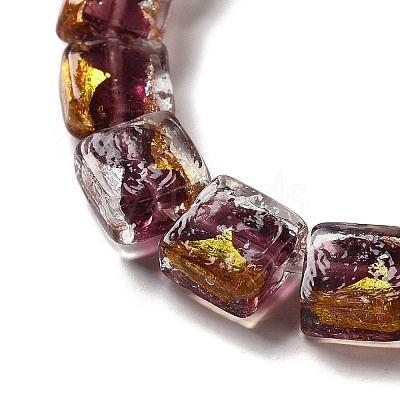Handmade Gold Foil and Silver Foil Lampwork Beads FOIL-C001-01C-04-1