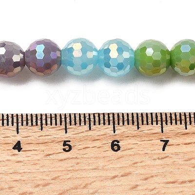 Electroplate Glass Beads Strands EGLA-D300-06-8mm-10-1