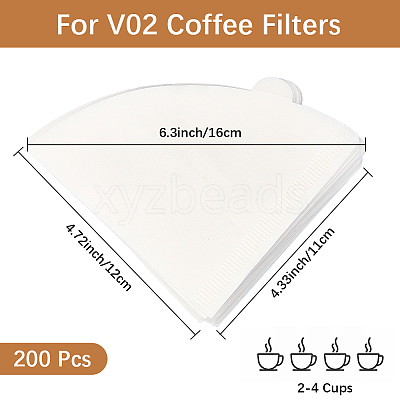 100Pcs Paper Coffee Filters FIND-WH20007-39B-1