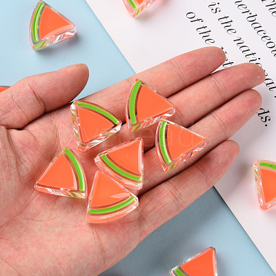 Transparent Enamel Acrylic Beads TACR-S155-001A-1