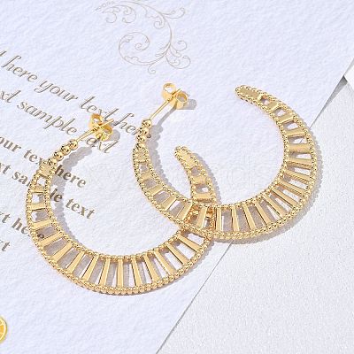 Brass Stud Earrings for Women KK-CBA4112-05G-1