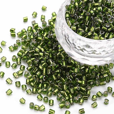 8/0 Glass Bugle Beads SEED-S032-07A-55A-1