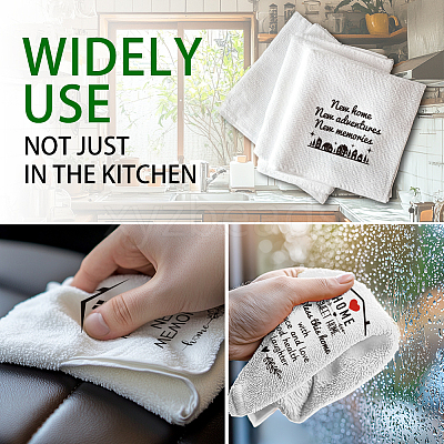 4Pcs 4 Styles Microfiber Cleaning Cloth AJEW-WH0645-007-1
