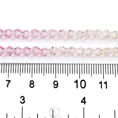 Gradient Color Baking Paint Glass Bead Strands DGLA-A039-T6mm-A01-1