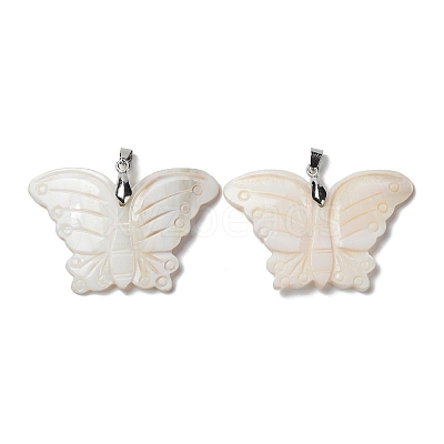 Natural Freshwater Shell Pendants BSHE-P033-05P-1