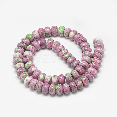Synthetic Ocean White Jade Beads Strands G-S257-5x10mm-04-1