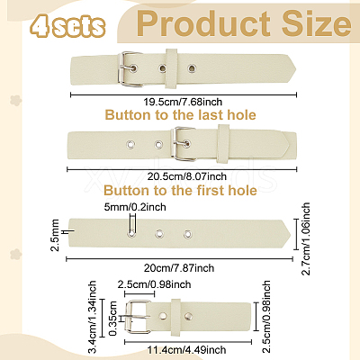 PU Imitation Leather Buckles BUTT-WH0027-46P-03-1